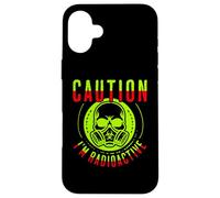 Caution I'm Radioactive Funny Cancer Warrior Chemo Radiation Custodia per iPhone 16 Plus