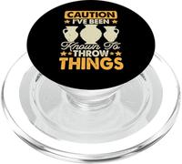 Caution I've Been Known To Throw Things PopSockets PopGrip per MagSafe