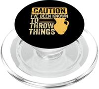 Caution I've Been Known To Throw Things PopSockets PopGrip per MagSafe