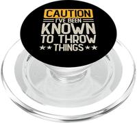 Caution I've Been Known To Throw Things PopSockets PopGrip per MagSafe