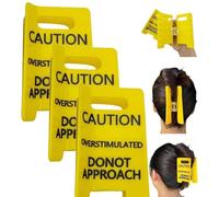 Caution Overstimulated Hair Clip - Trendy Hair Claw Clip, Strong Hold, and Stylish Look - Perfect for Daily Wear, Special Occasions, and All Hair Types - Elegant and Comfortable (3pc)