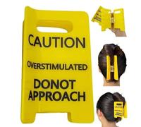 Caution Overstimulated Hair Clip - Trendy Hair Claw Clip, Strong Hold, and Stylish Look - Perfect for Daily Wear, Special Occasions, and All Hair Types - Elegant and Comfortable (1pc)