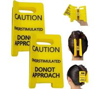 Caution Overstimulated Hair Clip - Trendy Hair Claw Clip, Strong Hold, and Stylish Look - Perfect for Daily Wear, Special Occasions, and All Hair Types - Elegant and Comfortable (2pc)