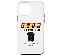 Caution Rottweiler May Lick You Fun Citazione Custodia per iPhone 12 mini