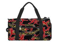 Caution This Is Sparta - Borsa da palestra divertente con scomparto per scarpe, borsone da viaggio, weekender, per la notte, per yoga
