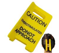 Caution Wet Floor Sign Hair Claw, fermaglio per capelli con scritta "Caution Overstimulated", per donne, ragazze, studenti, feste, danza, viaggi, scuola, università, uscite quotidiane, mascherata