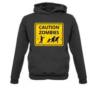 Caution Zombie Cartello Stradale - Bambini Felpa/Maglione - Halloween Divertente