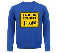 Caution Zombie Cartello Stradale - Bambini Felpa/Maglione - Halloween Divertente