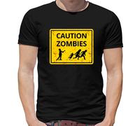 Caution Zombie Cartello Stradale - T-Shirt - Halloween Divertente Costume Da