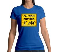 Caution Zombie Cartello Stradale - T-Shirt - Zombie Halloween Divertente Costume