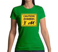Caution Zombie Cartello Stradale - T-Shirt - Zombie Halloween Divertente Costume