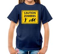 Caution Zombie Cartello Stradale - T-Shirt - Zombie Halloween Divertente Vestito