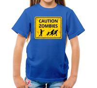 Caution Zombie Cartello Stradale - T-Shirt - Zombie Halloween Divertente Vestito