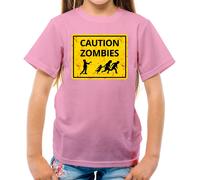 Caution Zombie Cartello Stradale - T-Shirt - Zombie Halloween Divertente Vestito