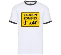 Caution Zombie Cartello Stradale - Uomo Suoneria - Halloween Divertente Costume