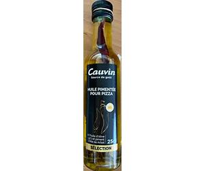 Cauvin Pizza olio Huile Pimentee pour pizza con peperoncino peperoncino olio per pizza Selection olio d'oliva con 4% peperoncino