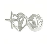 Cava Cuore Denti Gioielli Tappi Per Le Donne Degli Uomini Allergia Resistente Leggero 3g Design Stile Vintage Accessori Hollow Cuore Denti Tappi, Misura unica, come descritto, come descritto