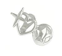 Cava Cuore Denti Gioielli Tappi Per Le Donne Degli Uomini Allergia Resistente Leggero 3g Design Vintage Styles Accessori Doppio Amore Stelle Denti Griglie, Misura unica, come descritto, come descritto