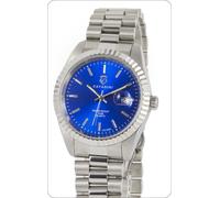 CAVADINI Orologio Da Uomo Leonardo CV-330J Data Lente Acciaio Blu Classico