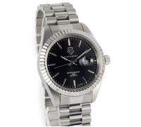 Cavadini Orologio da Uomo Leonardo CV-332J Data Massiccio Acciaio Inox Nero