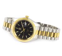 Cavadini Orologio Leonardo CV-330J Data Lente Acciaio Inox Bicolor-Schwarz