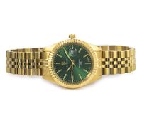 Cavadini Orologio Leonardo CV-330JN Data Lente Acciaio Inox Oro-Verde Classico