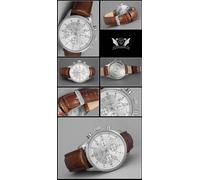 Cavadini Skymaster Orologio da Uomo Cronografo IN Acciaio CV-1042 Sportivo Braun
