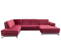 CAVADORE Benda - Divano grande con schienale a destra e molle XL, con schienale regolabile in profondità 332 x 87 x 226 cm, colore: Rosso