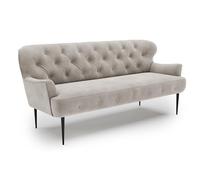 CAVADORE Divani, Legno ingegnerizzato Metallo Poliestere, Microfibra Antracite, 3 posti