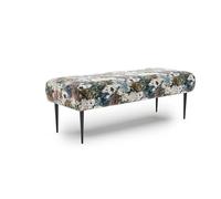 CAVADORE Divani, Legno ingegnerizzato Metallo Poliestere, Tessuto Piatto Jacquard Rosa/Blu, 2 posti