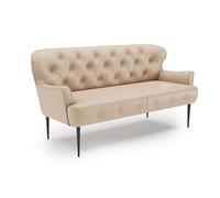 CAVADORE Divano da cucina 2,5 posti Amba, alla moda, per cucina o sala da pranzo, 173 x 97 x 87, microfibra di alta qualità: beige