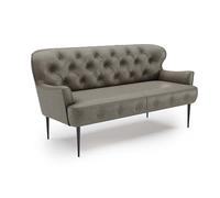 CAVADORE Divano da cucina 2,5 posti Amba, alla moda, per cucina o sala da pranzo, 173 x 97 x 87, microfibra di alta qualità: grigio talpa