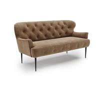 CAVADORE Divano da cucina 2,5 posti Amba, panca alla moda, per cucina o sala da pranzo, 173 x 97 x 87, microfibra di alta qualità: marrone chiaro