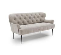 CAVADORE Divano da cucina 2,5 posti Amba, panca alla moda, per cucina o sala da pranzo, 173 x 97 x 87, microfibra di alta qualità: grigio chiaro