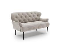 CAVADORE Divano da cucina a 2 posti Amba, alla moda, per cucina o sala da pranzo, 153 x 97 x 87, microfibra di alta qualità: grigio chiaro