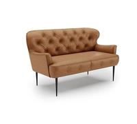 CAVADORE Divano da cucina a 2 posti Amba, alla moda, per cucina o sala da pranzo, 153 x 97 x 87, microfibra di alta qualità: rosso-marrone