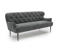 CAVADORE Divano da cucina a 3 posti Amba, alla moda, per cucina o sala da pranzo, 193 x 97 x 87, microfibra di alta qualità: grigio