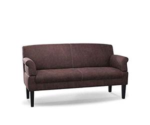 CAVADORE Divano da cucina a 3 posti Malm, panchina per cucina o sala da pranzo in similpelle, con regolazione del braccio, anima a molla e moderna cucitura a contrasto, 182 x 97 x 78, microfibra:
