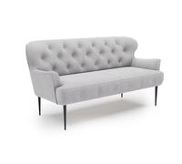 CAVADORE Divano da cucina Amba, 2,5 posti, per cucina o sala da pranzo, 173 x 97 x 87, tessuto piatto: grigio chiaro