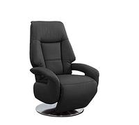 CAVADORE Edinburgh - Divano ergonomico in pelle, misura M, colore: Nero