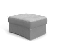 CAVADORE Jawa - Sgabello imbottito a forma di rene, ideale come poggiapiedi o seduta, adatto per il set Jawa, 84 x 43 x 70 cm, colore: Grigio