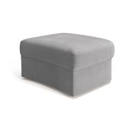 CAVADORE Jawa - Sgabello imbottito a forma di rene, ideale come poggiapiedi o seduta, adatto per il set Jawa, 84 x 43 x 70 cm, in microfibra, grigio medio