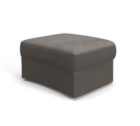 CAVADORE Jawa - Sgabello imbottito a forma di rene, ideale come poggiapiedi o seduta, adatto per il set Jawa, 84 x 43 x 70 cm, colore marrone scuro