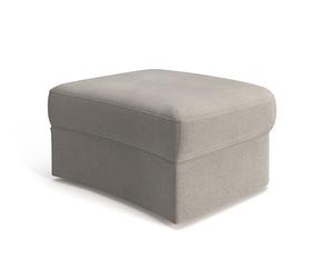 CAVADORE Jawa - Sgabello imbottito a forma di rene, ideale come poggiapiedi o seduta, adatto per il set Jawa, 84 x 43 x 70 cm, in microfibra, colore: Beige perla