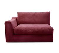 CAVADORE - Modulo divano Fiona con braccioli a sinistra, combinabile individualmente come divano angolare, grande divano o paesaggio residenziale, 138 x 90 x 112, tessuto rosso bordeaux
