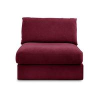 CAVADORE - Modulo divano Fiona con schienale, poltrona XXL con schienale, 94 x 90 x 112, tessuto rosso bordeaux