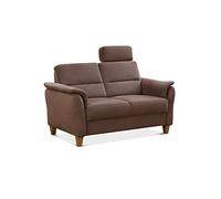 CAVADORE Palera - Poltrona imbottita con anima in piume, stile rustico, per set Palera, 70 x 93 x 75 cm, in microfibra, colore: Grigio