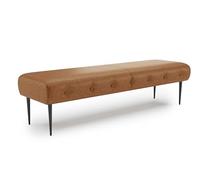 CAVADORE Panca Amba 3 posti per cucina, sala da pranzo o cucina/panca da cucina adatta per 3 posti Amba / 159 x 52 x 54 / microfibra di alta qualità: rosso-marrone