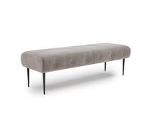 CAVADORE Panchina Amba, alla moda, 2,5 posti, per cucina, sala da pranzo o cucina/panca da cucina adatta per Amba a 2,5 posti, 139 x 52 x 54, in microfibra di alta qualità: grigio chiaro