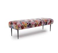 CAVADORE Panchina Amba, alla moda, 2,5 posti, per cucina, sala da pranzo o cucina/panchina da cucina adatta per Amba da 2,5 posti, 139 x 52 x 54, tessuto jacquard, motivo floreale rosso